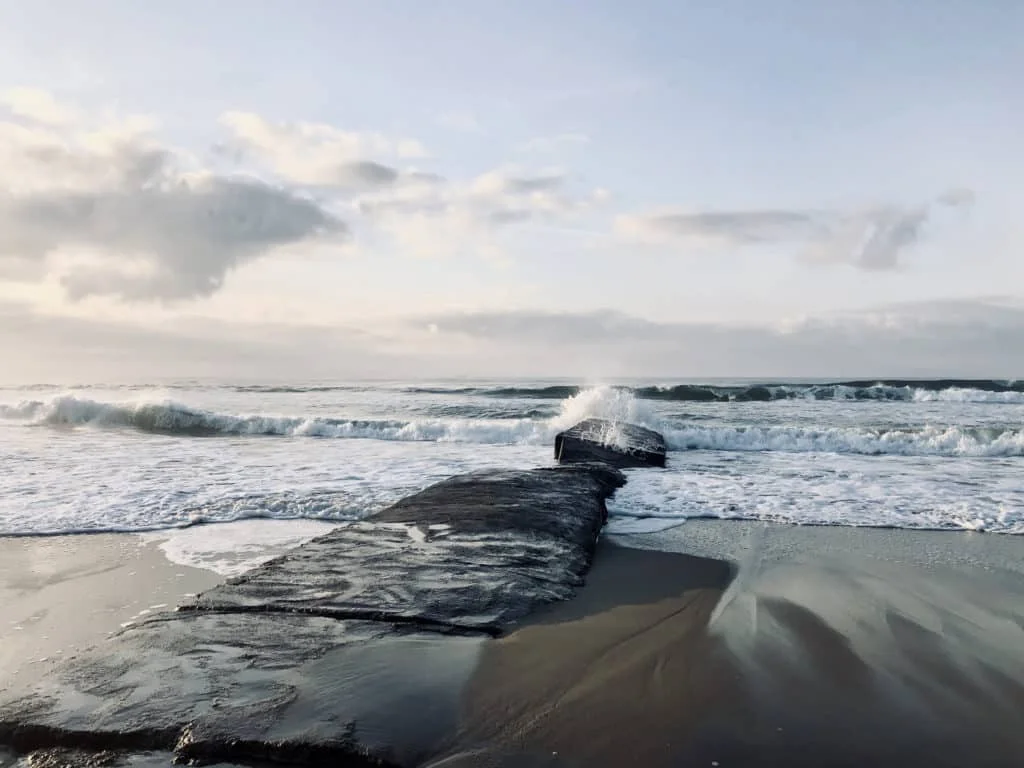 Strand og bølger på Jæren